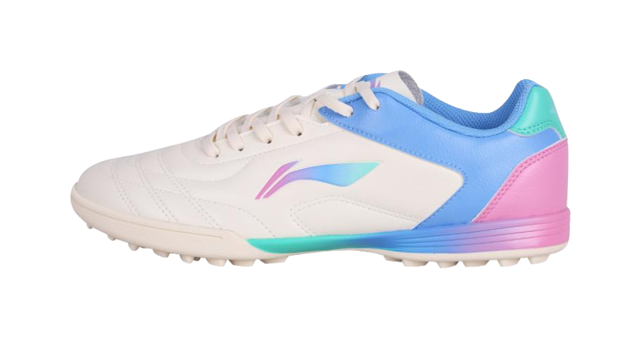 LiNing AG Rubber Short Studs Firm Ground Artificial Ground Indoor Soccer Shoes Men's Ecru 