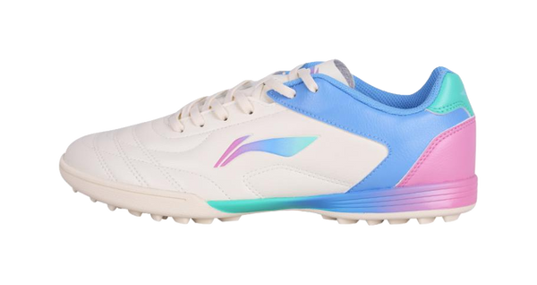 LiNing AG Rubber Short Studs Firm Ground Artificial Ground Indoor Soccer Shoes Men's Ecru 