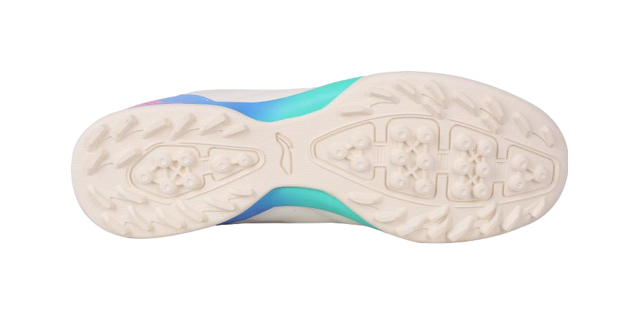 LiNing AG Rubber Short Studs Firm Ground Artificial Ground Indoor Soccer Shoes Men's Ecru 