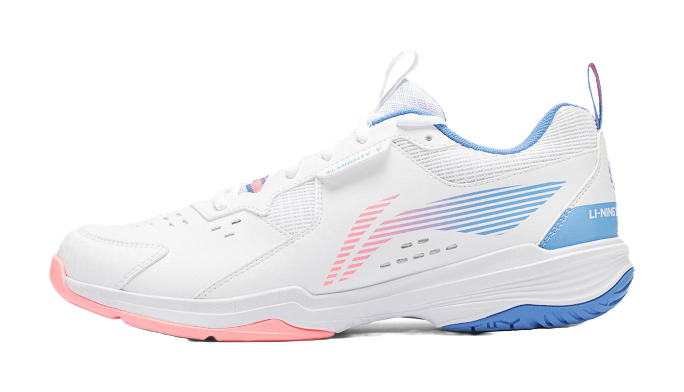 LiNing Ace Abrasion Resistant Breathable Low Top Badminton Shoes Unisex White Pink Blue 