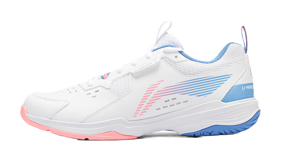 LiNing Ace Abrasion Resistant Breathable Low Top Badminton Shoes Unisex White Pink Blue 