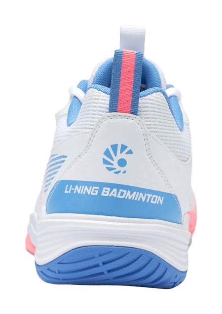LiNing Ace Abrasion Resistant Breathable Low Top Badminton Shoes Unisex White Pink Blue 