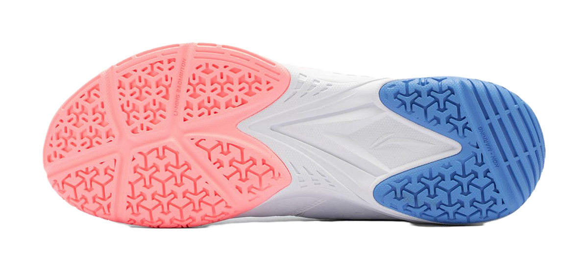 LiNing Ace Abrasion Resistant Breathable Low Top Badminton Shoes Unisex White Pink Blue 