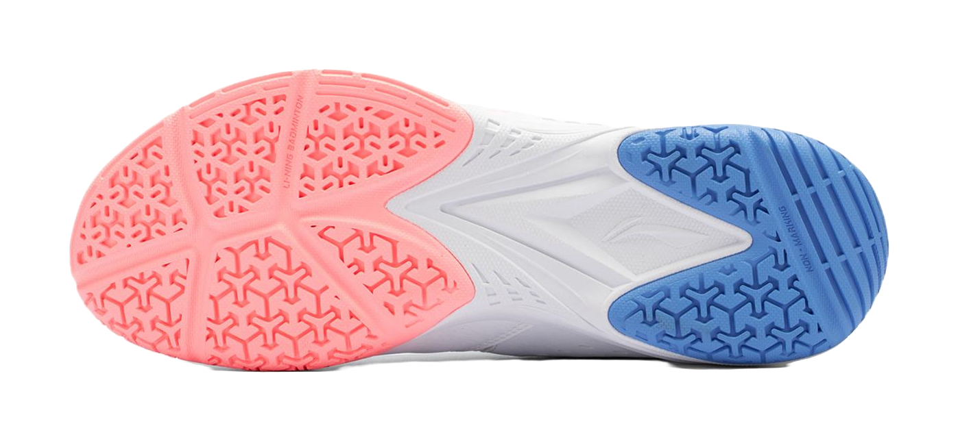 LiNing Ace Abrasion Resistant Breathable Low Top Badminton Shoes Unisex White Pink Blue 