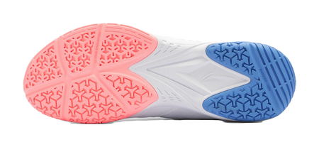 LiNing Ace Abrasion Resistant Breathable Low Top Badminton Shoes Unisex White Pink Blue 
