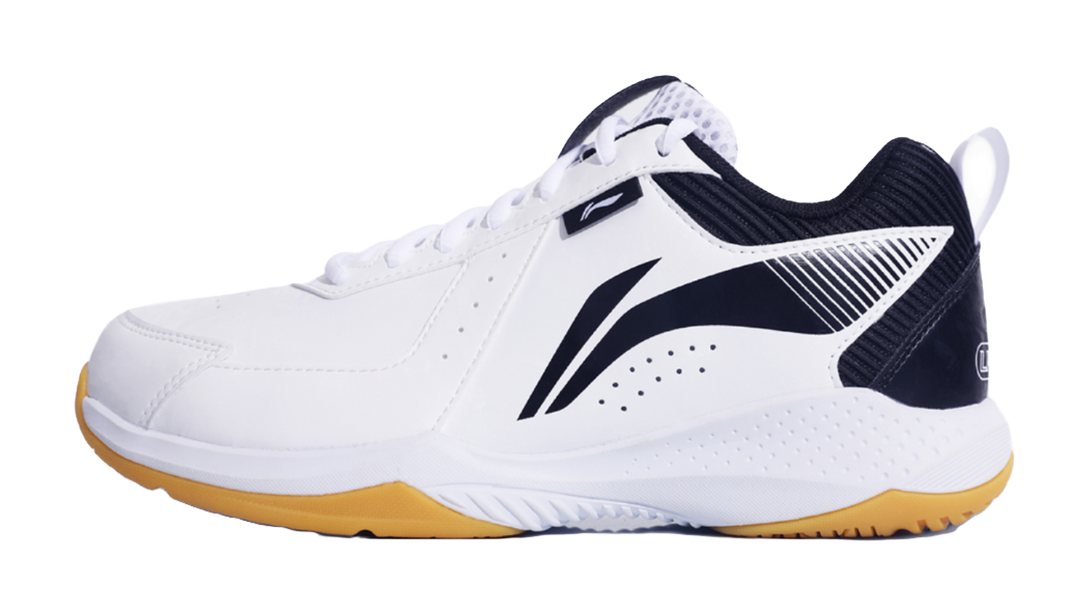 LiNing Ace Cushioning Slip Resistant Coverage Low Top Badminton Shoes Unisex White Black 