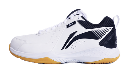 LiNing Ace Cushioning Slip Resistant Coverage Low Top Badminton Shoes Unisex White Black 