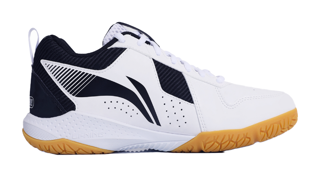 LiNing Ace Cushioning Slip Resistant Coverage Low Top Badminton Shoes Unisex White Black 