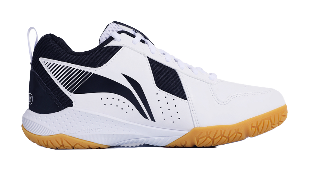 LiNing Ace Cushioning Slip Resistant Coverage Low Top Badminton Shoes Unisex White Black 
