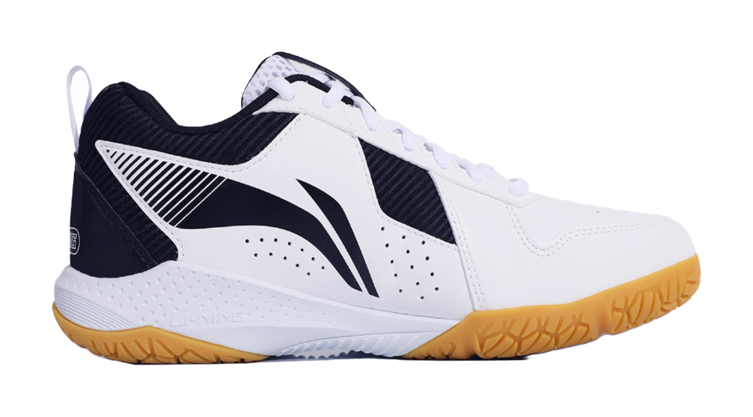 LiNing Ace Cushioning Slip Resistant Coverage Low Top Badminton Shoes Unisex White Black 