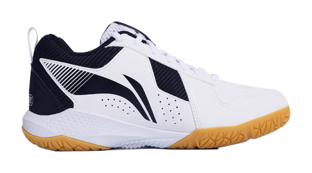 LiNing Ace Cushioning Slip Resistant Coverage Low Top Badminton Shoes Unisex White Black 