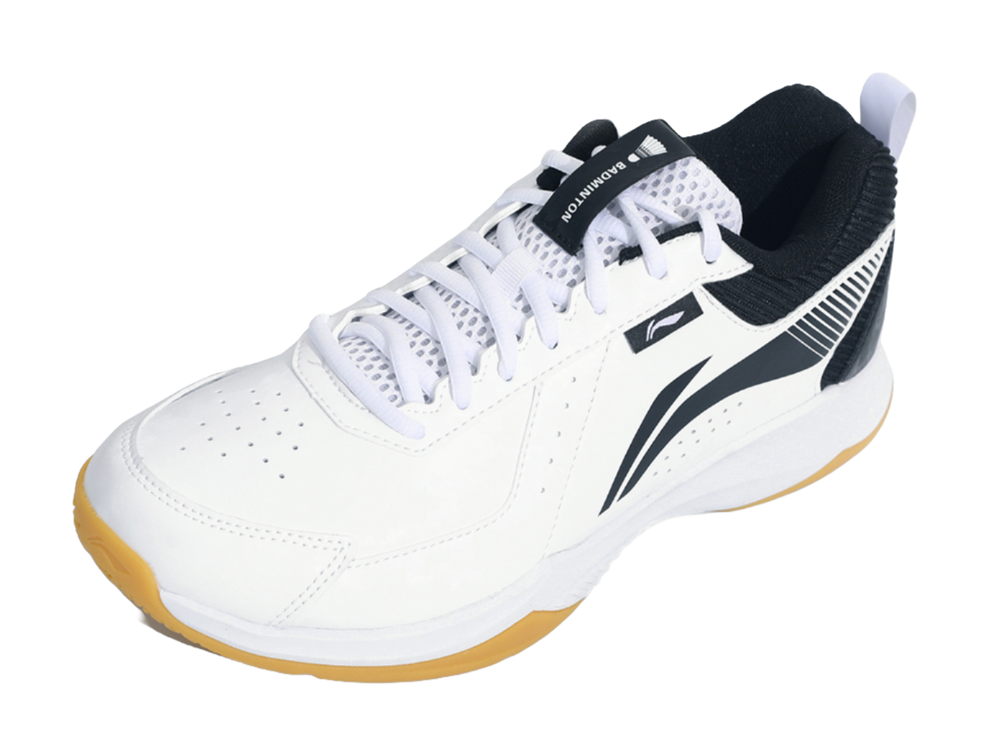 LiNing Ace Cushioning Slip Resistant Coverage Low Top Badminton Shoes Unisex White Black 