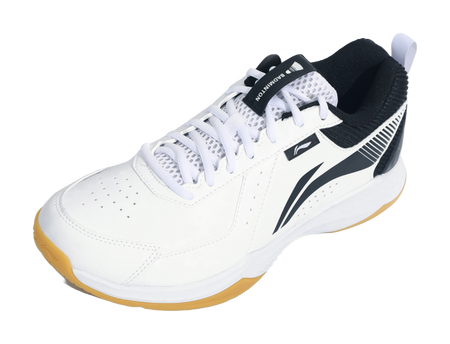 LiNing Ace Cushioning Slip Resistant Coverage Low Top Badminton Shoes Unisex White Black 