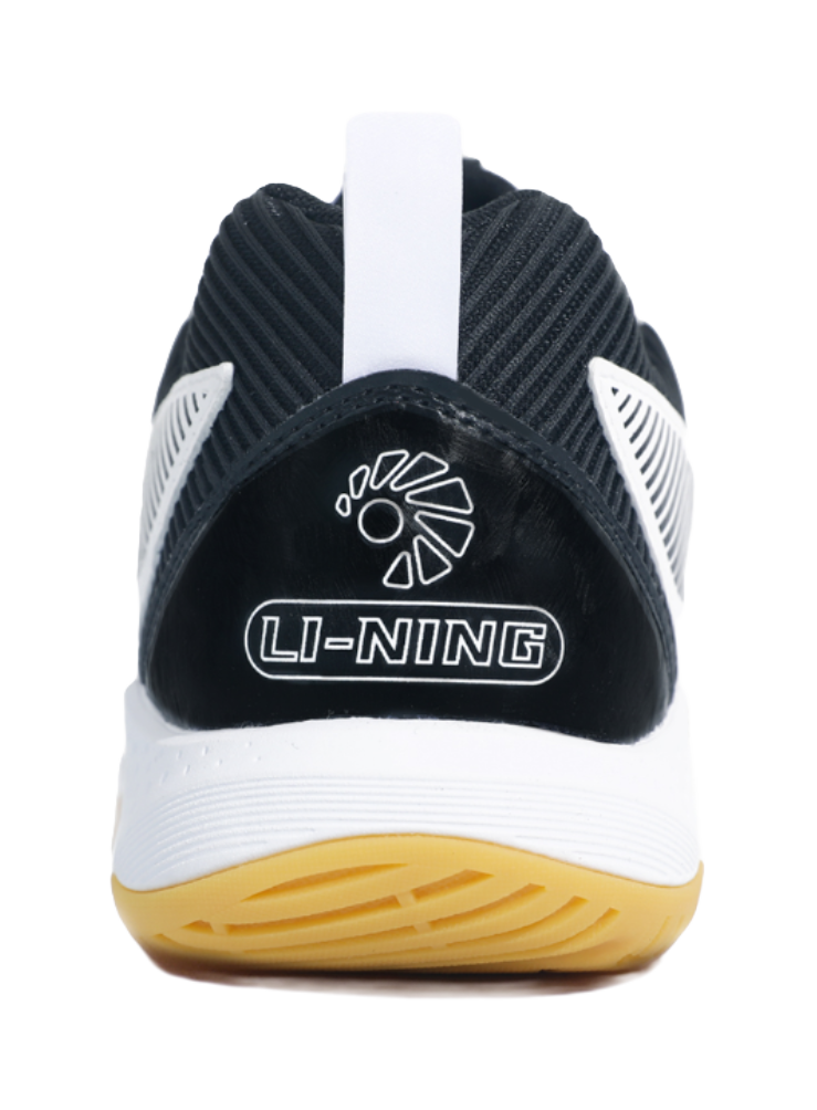 LiNing Ace Cushioning Slip Resistant Coverage Low Top Badminton Shoes Unisex White Black 