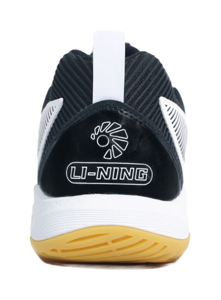 LiNing Ace Cushioning Slip Resistant Coverage Low Top Badminton Shoes Unisex White Black 