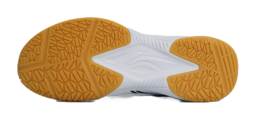 LiNing Ace Cushioning Slip Resistant Coverage Low Top Badminton Shoes Unisex White Black 