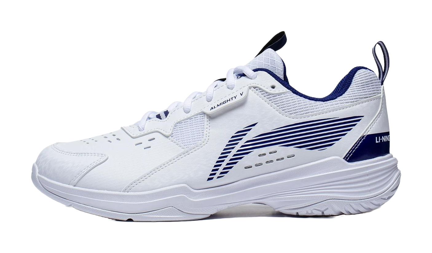 LiNing Ace V Collection Slip Resistant, Abrasion Resistant, Breathable Low top Badminton Shoes Unisex White Blue 