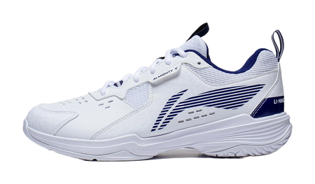 LiNing Ace V Collection Slip Resistant, Abrasion Resistant, Breathable Low top Badminton Shoes Unisex White Blue 