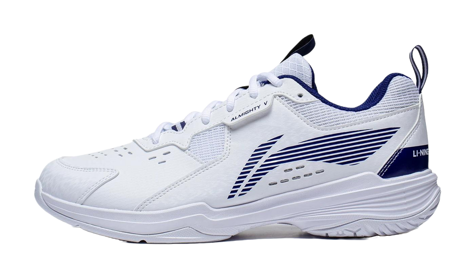 LiNing Ace V Collection Slip Resistant, Abrasion Resistant, Breathable Low top Badminton Shoes Unisex White Blue 