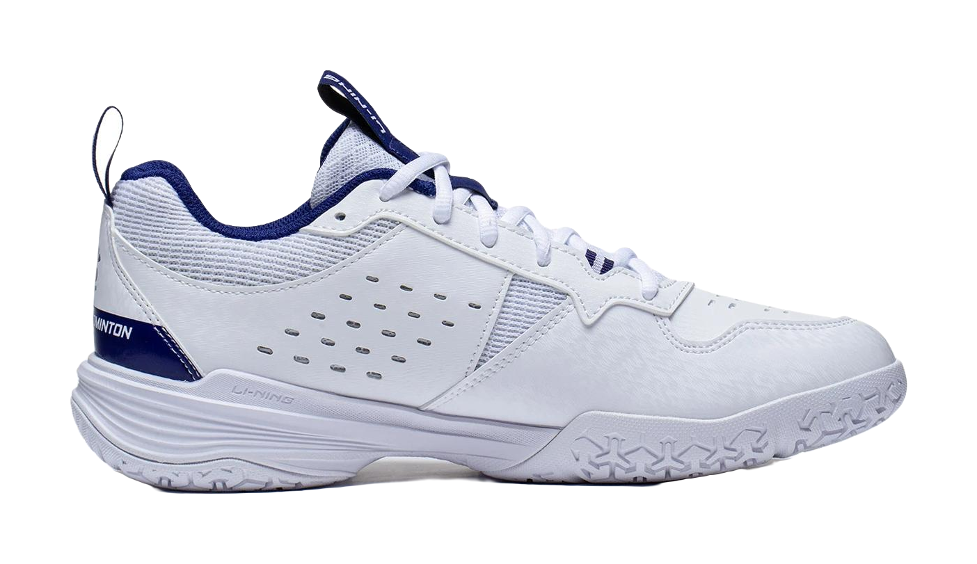 LiNing Ace V Collection Slip Resistant, Abrasion Resistant, Breathable Low top Badminton Shoes Unisex White Blue 