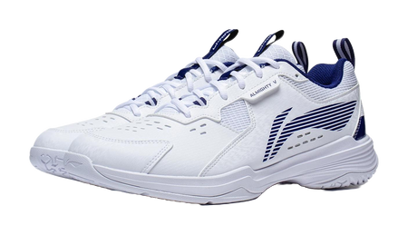 LiNing Ace V Collection Slip Resistant, Abrasion Resistant, Breathable Low top Badminton Shoes Unisex White Blue 