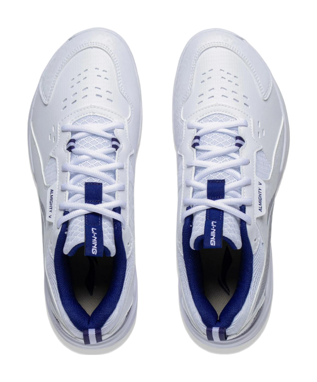 LiNing Ace V Collection Slip Resistant, Abrasion Resistant, Breathable Low top Badminton Shoes Unisex White Blue 