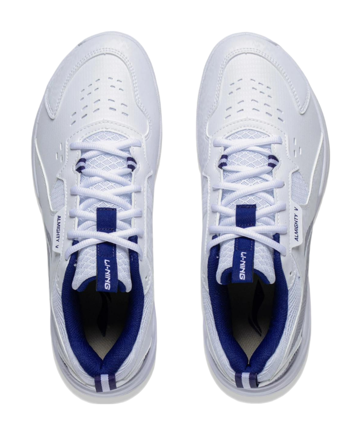 LiNing Ace V Collection Slip Resistant, Abrasion Resistant, Breathable Low top Badminton Shoes Unisex White Blue 