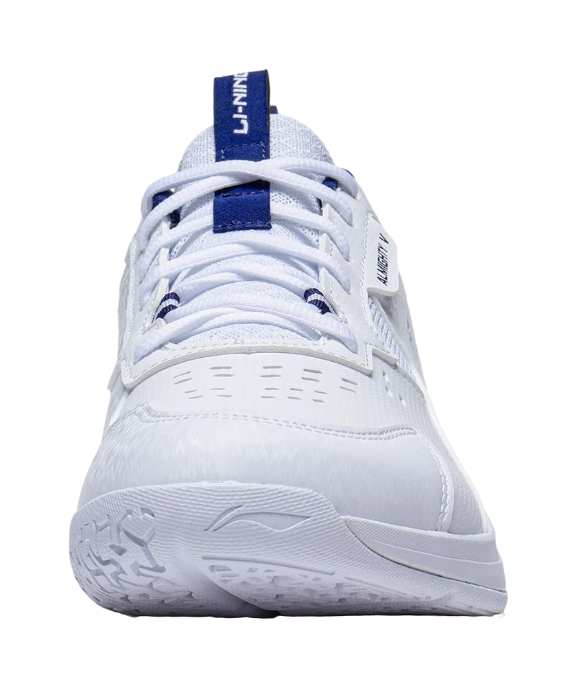 LiNing Ace V Collection Slip Resistant, Abrasion Resistant, Breathable Low top Badminton Shoes Unisex White Blue 