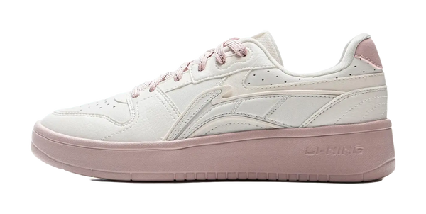 LiNing Acer Truncatum Anti Slip Wear Resistant Low Top Casual Shoes Women's White Pink 