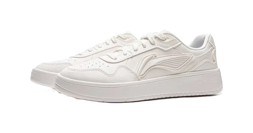 LiNing Acer Truncatum Coverage Anti Slip And Wear Resistant Low Top Skateboard Shoes Men's Mist White 