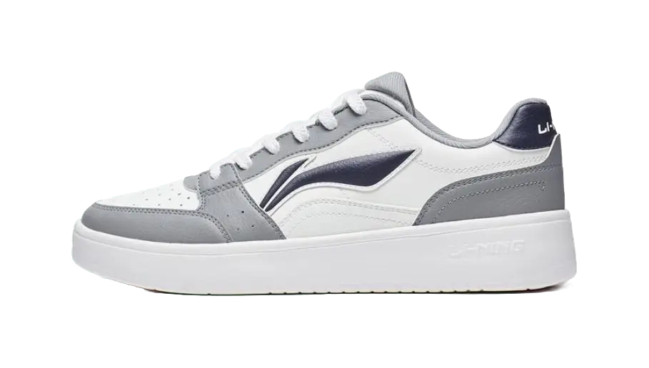 LiNing Acer Truncatum Non-slip Wear-resistant Shock Absorption Low-Top Skateboard Shoes Men's White Gray 