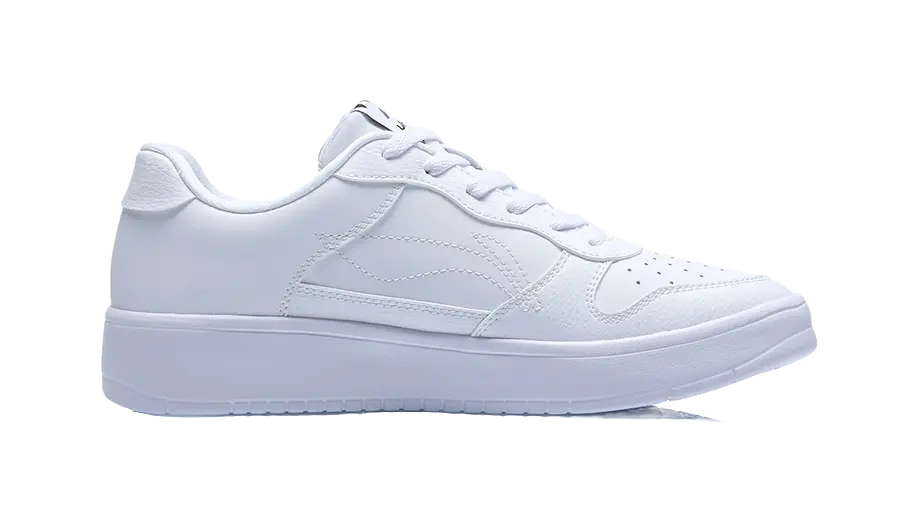 LiNing Acer Truncatum Slip Resistant Abrasion Resistant Low top Skateboard Shoes Men's Pearl White 