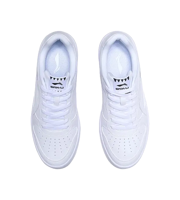 LiNing Acer Truncatum Slip Resistant Abrasion Resistant Low top Skateboard Shoes Men's Pearl White 