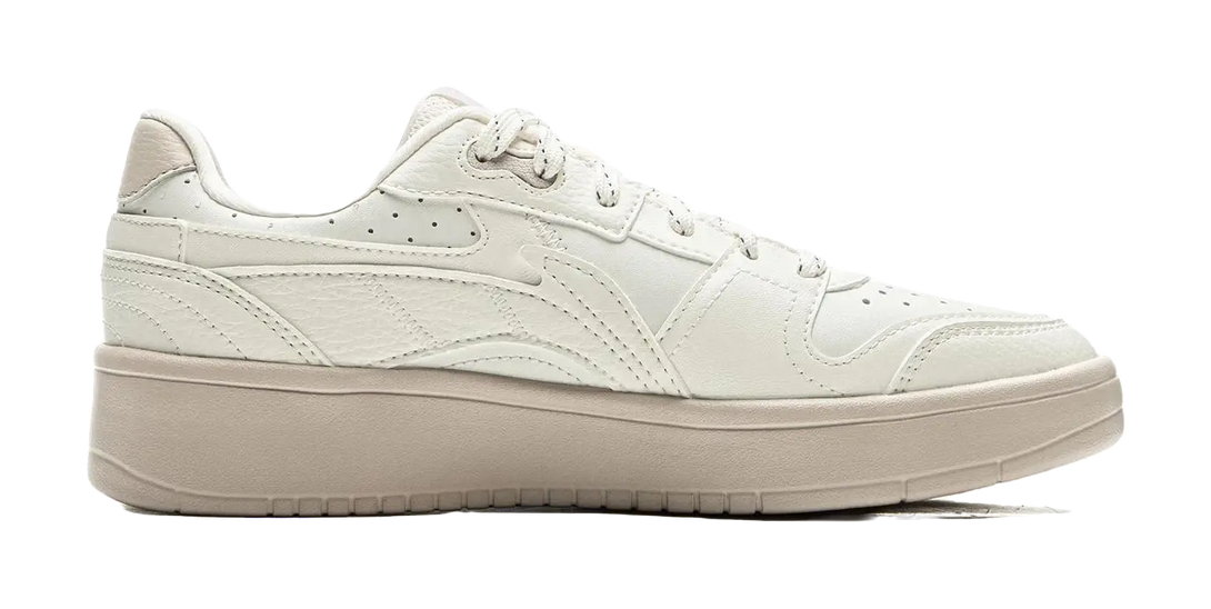 LiNing Acer Truncatum Slip Resistant Cushioning Abrasion Resistant Lightweight Low top Skateboard Shoes Women's Ecru 