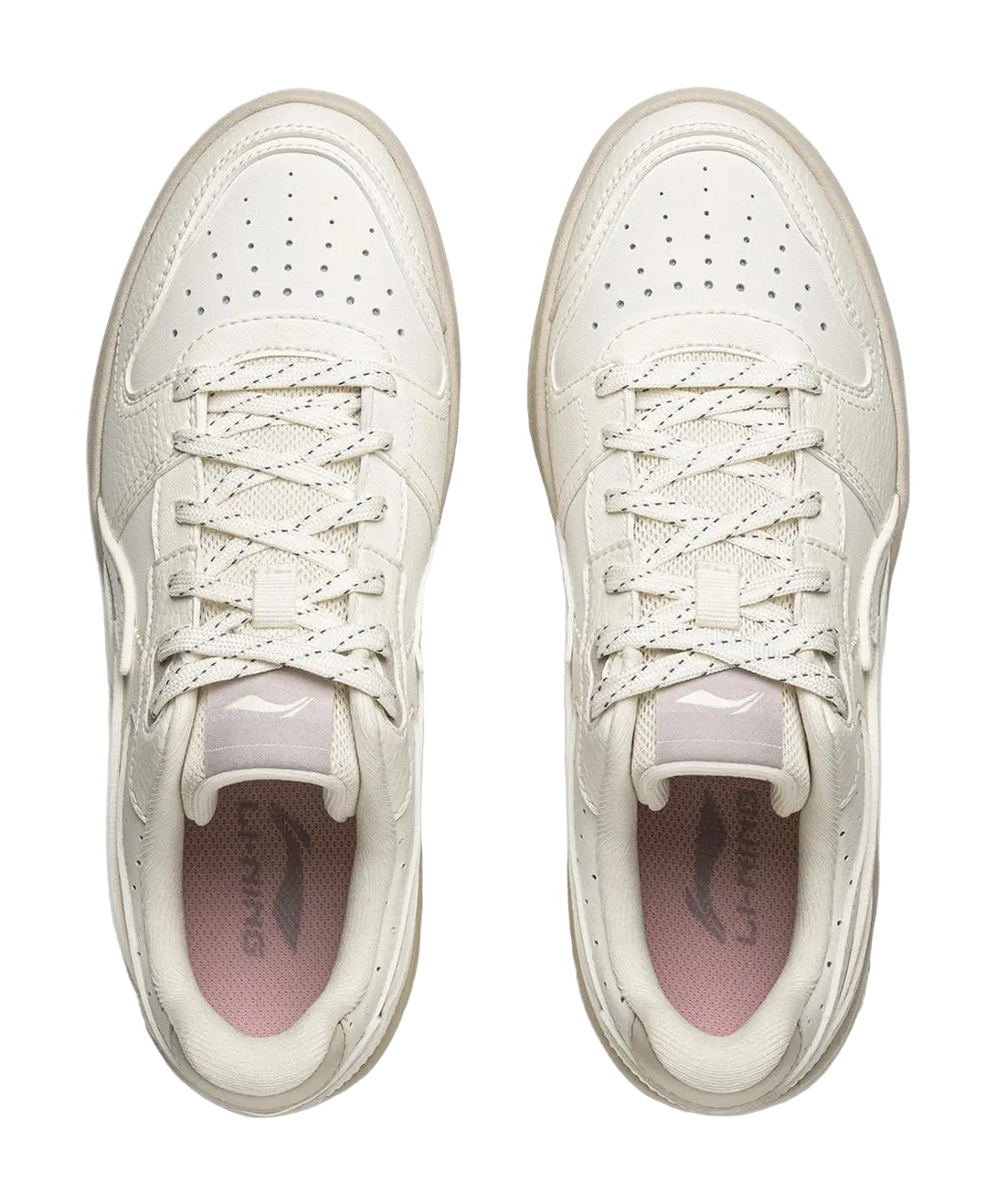 LiNing Acer Truncatum Slip Resistant Cushioning Abrasion Resistant Lightweight Low top Skateboard Shoes Women's Ecru 