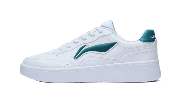 LiNing Acer Truncatum Slip-Resistant Cushioning Wear-Resistant Low-Top Skateboard Shoes Men's White Green 