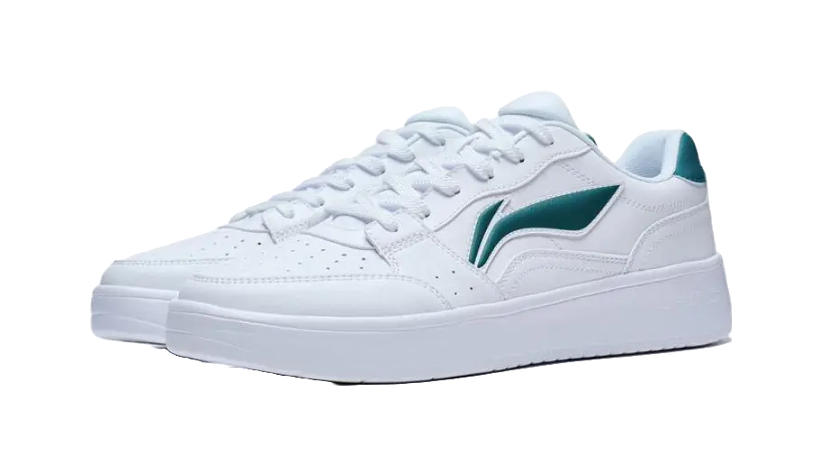 LiNing Acer Truncatum Slip-Resistant Cushioning Wear-Resistant Low-Top Skateboard Shoes Men's White Green 