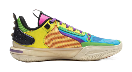 LiNing All City 11 Cushioned Slip-Resistant Low-Top Basketball Shoes Mens Blue Yellow  vjsneaker.com