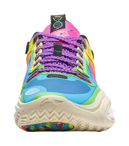 LiNing All City 11 Cushioned Slip-Resistant Low-Top Basketball Shoes Mens Blue Yellow  vjsneaker.com