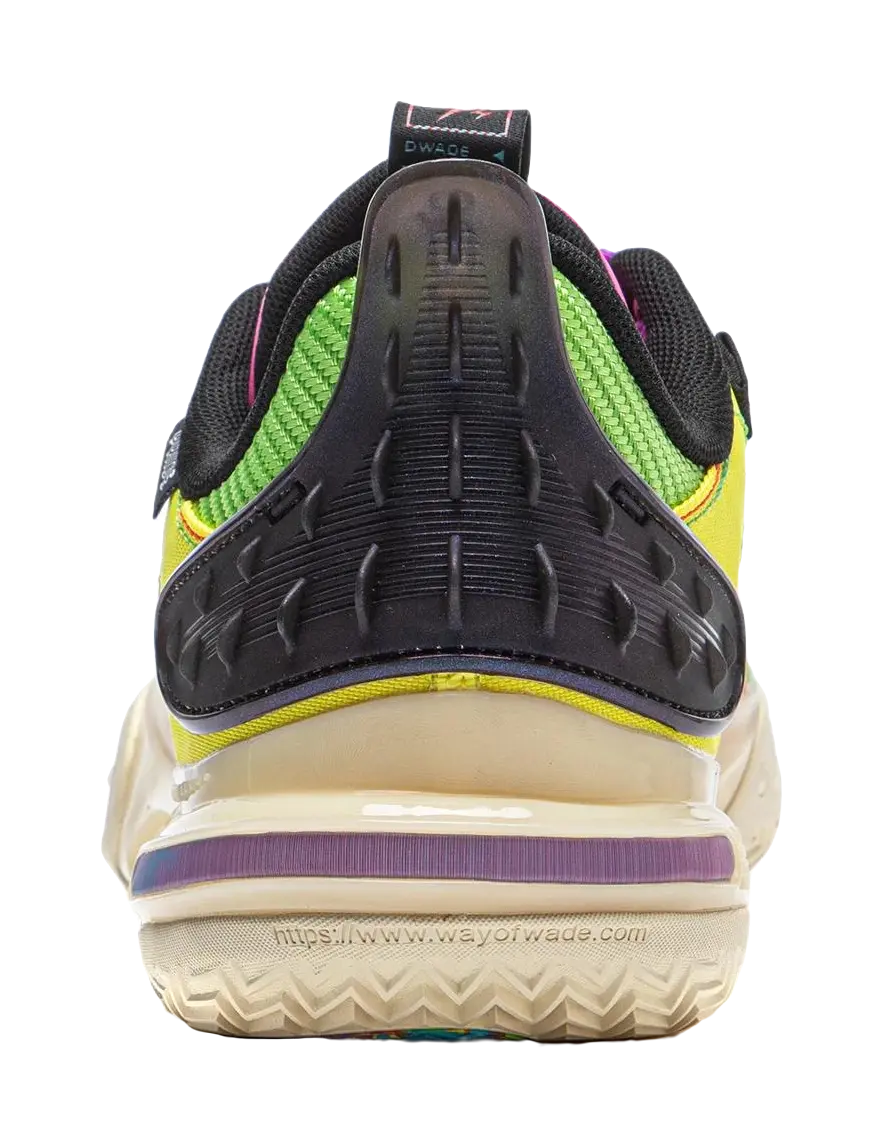 LiNing All City 11 Cushioned Slip-Resistant Low-Top Basketball Shoes Mens Blue Yellow  vjsneaker.com