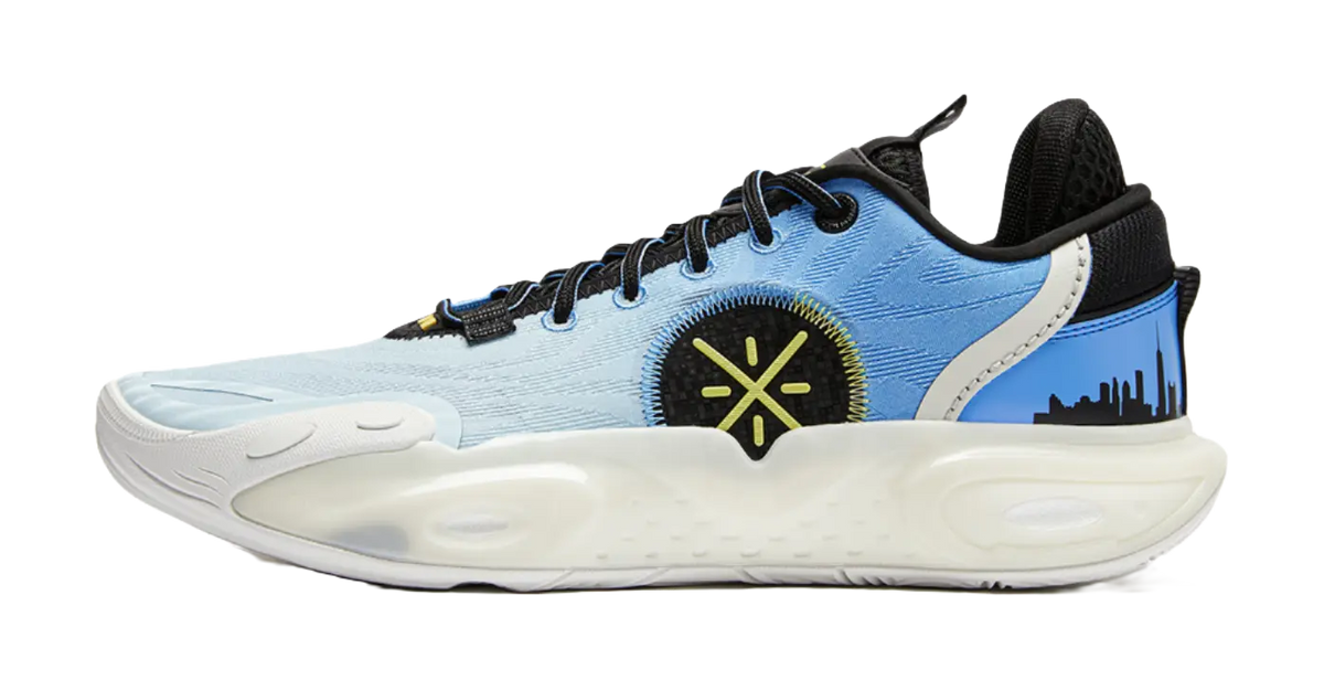 LiNing All City 12 Shock Absorbers Slip Resistant Abrasion Resistant Breathable Low top Basketball Shoes Mens Blue  vjsneaker.com