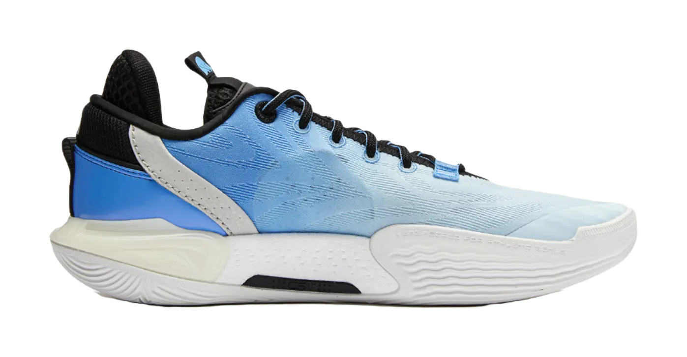 LiNing All City 12 Shock Absorbers Slip Resistant Abrasion Resistant Breathable Low top Basketball Shoes Mens Blue  vjsneaker.com