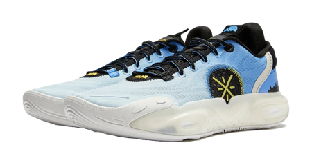 LiNing All City 12 Shock Absorbers Slip Resistant Abrasion Resistant Breathable Low top Basketball Shoes Mens Blue  vjsneaker.com