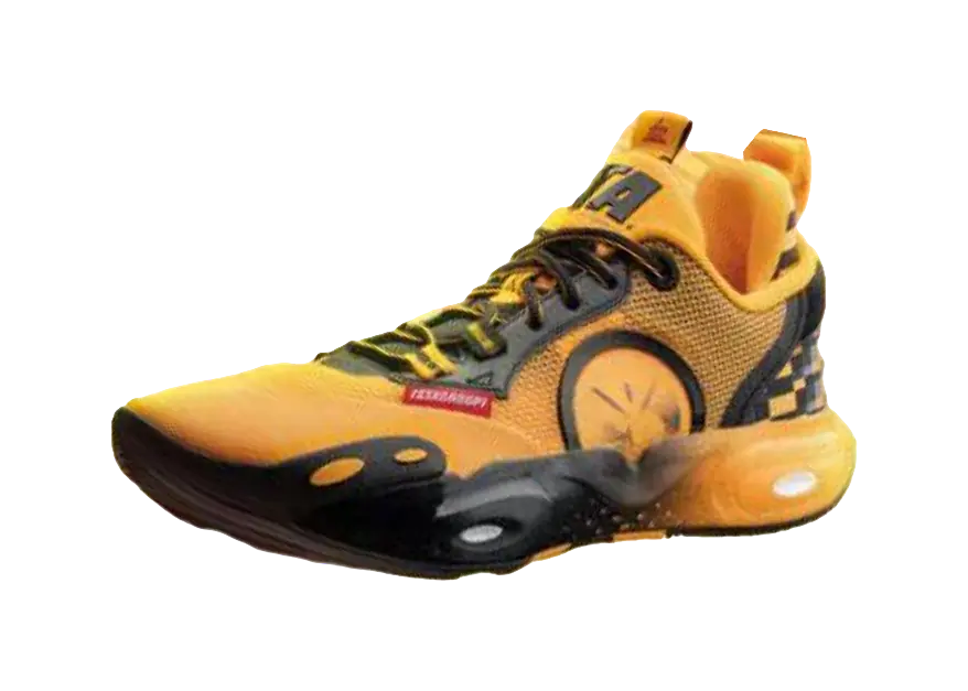 LiNing All City 12 Yellow Blood Special Edition Cushioning Wear-Resistant Low-Top Basketball Shoes Mens Yellow  vjsneaker.com