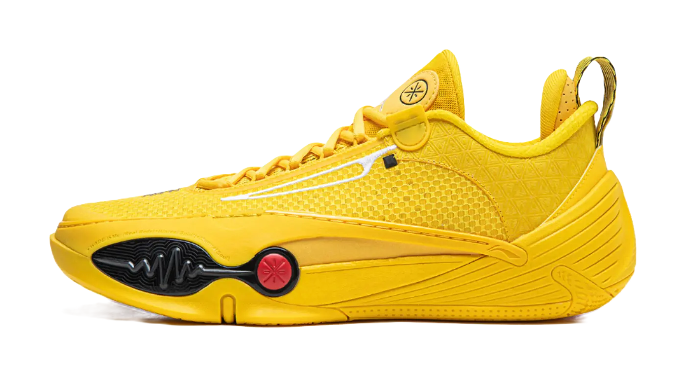 LiNing All City 14 Cushioning Slip Resistant Abrasion Resistant Rebound Low top Basketball Shoes Mens Bee Yellow  vjsneaker.com