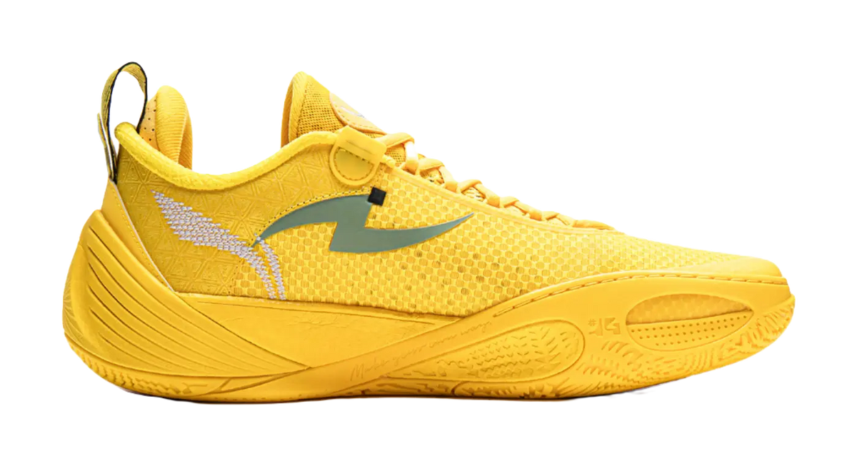 LiNing All City 14 Cushioning Slip Resistant Abrasion Resistant Rebound Low top Basketball Shoes Mens Bee Yellow  vjsneaker.com