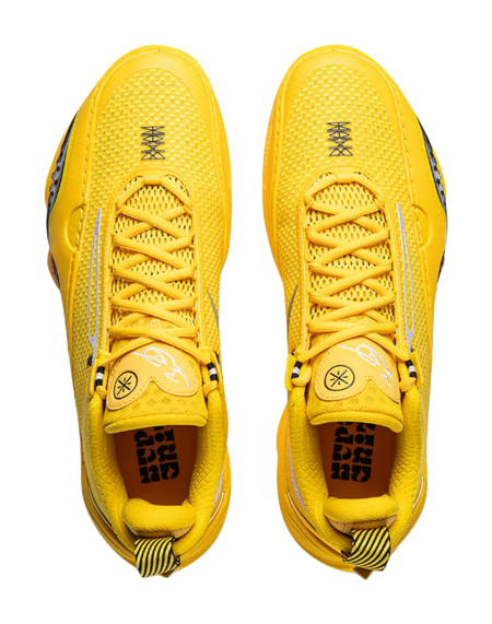 LiNing All City 14 Cushioning Slip Resistant Abrasion Resistant Rebound Low top Basketball Shoes Mens Bee Yellow  vjsneaker.com