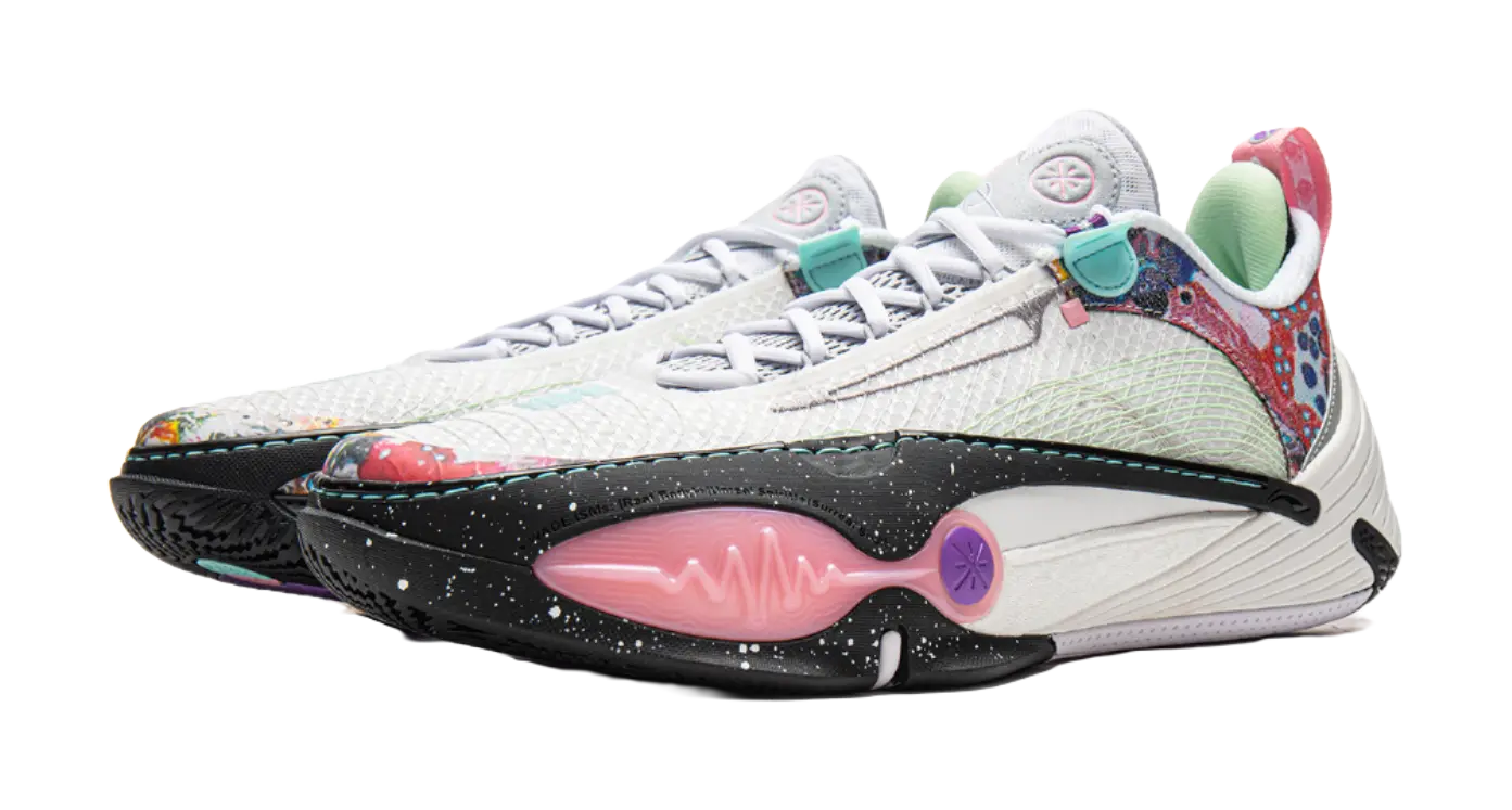 LiNing All City 14 Cushioning Slip Resistant Abrasion Resistant Rebound Low top Basketball Shoes Mens Standard White  vjsneaker.com