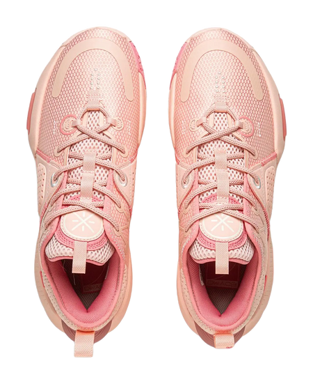 LiNing All City 9 V1.5 Cushioning Anti-Slip And Wear-Resistant Coverage Support Low-Top  Basketball Shoes Salt Pink 