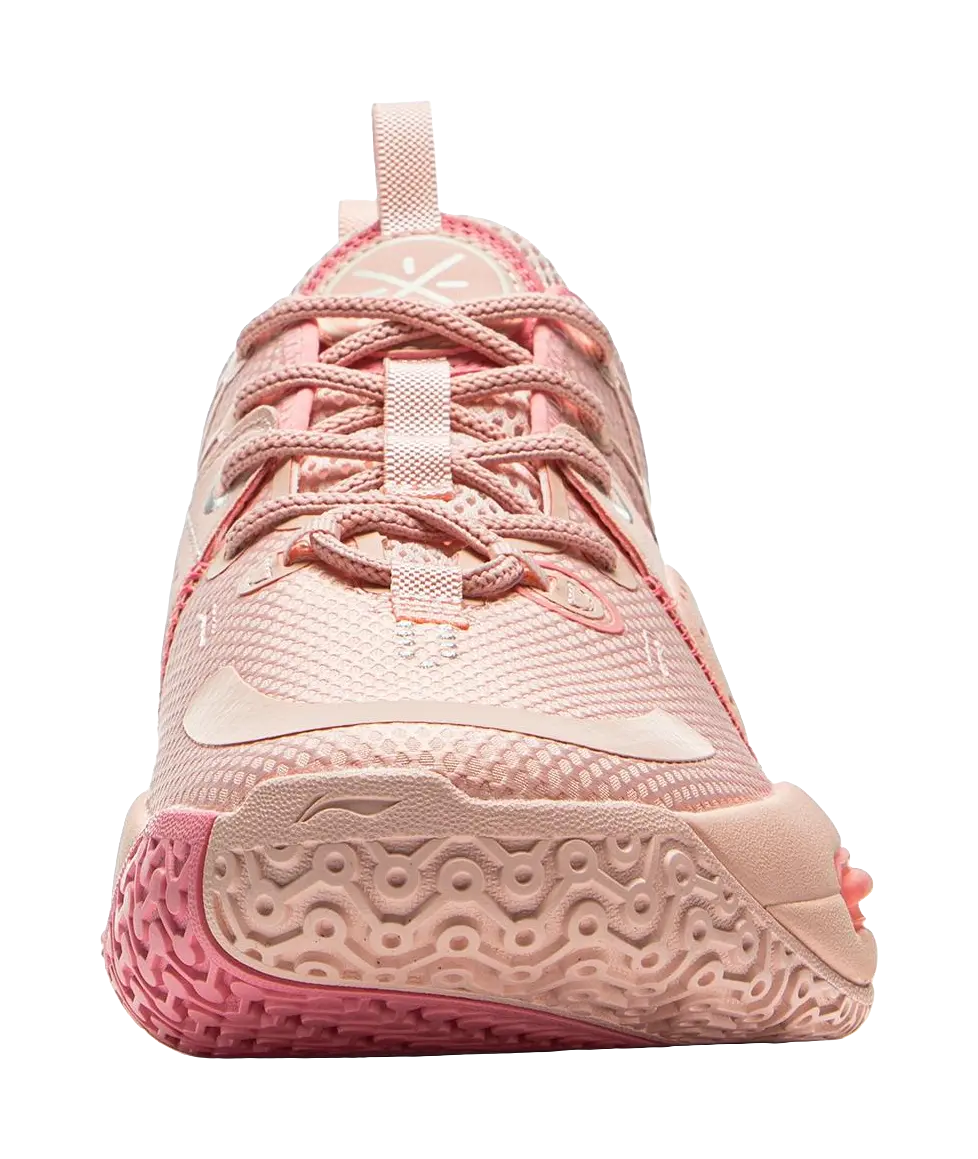 LiNing All City 9 V1.5 Cushioning Anti-Slip And Wear-Resistant Coverage Support Low-Top  Basketball Shoes Salt Pink 